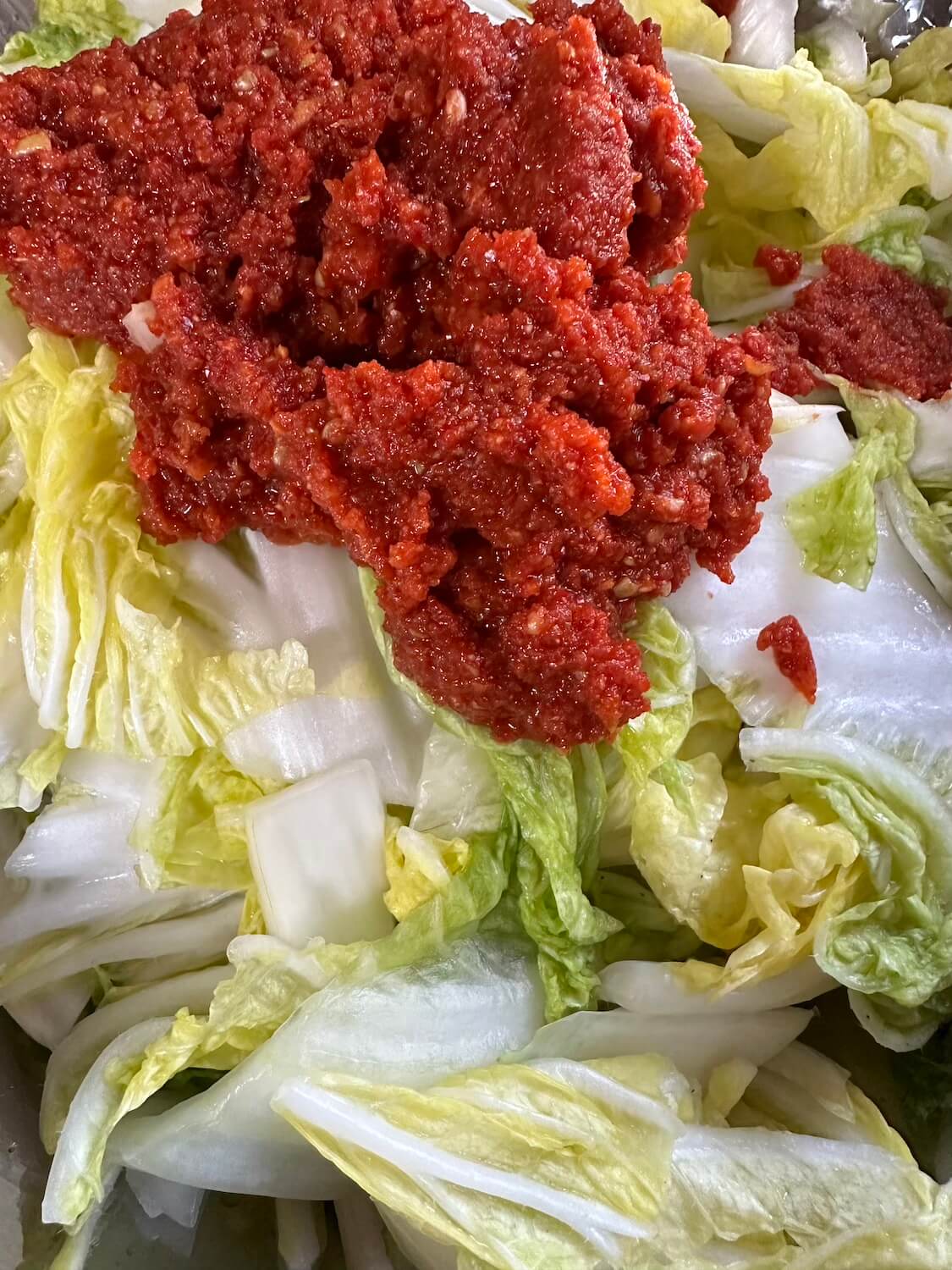 白菜1/2株でお手軽自家製キムチレシピ。辛くない味付け