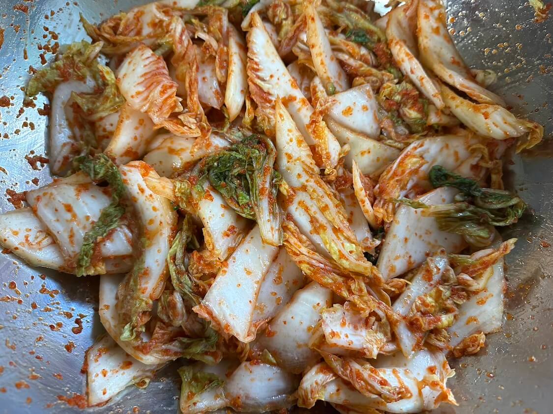 白菜1/2株でお手軽自家製キムチレシピ。辛さ控えめ