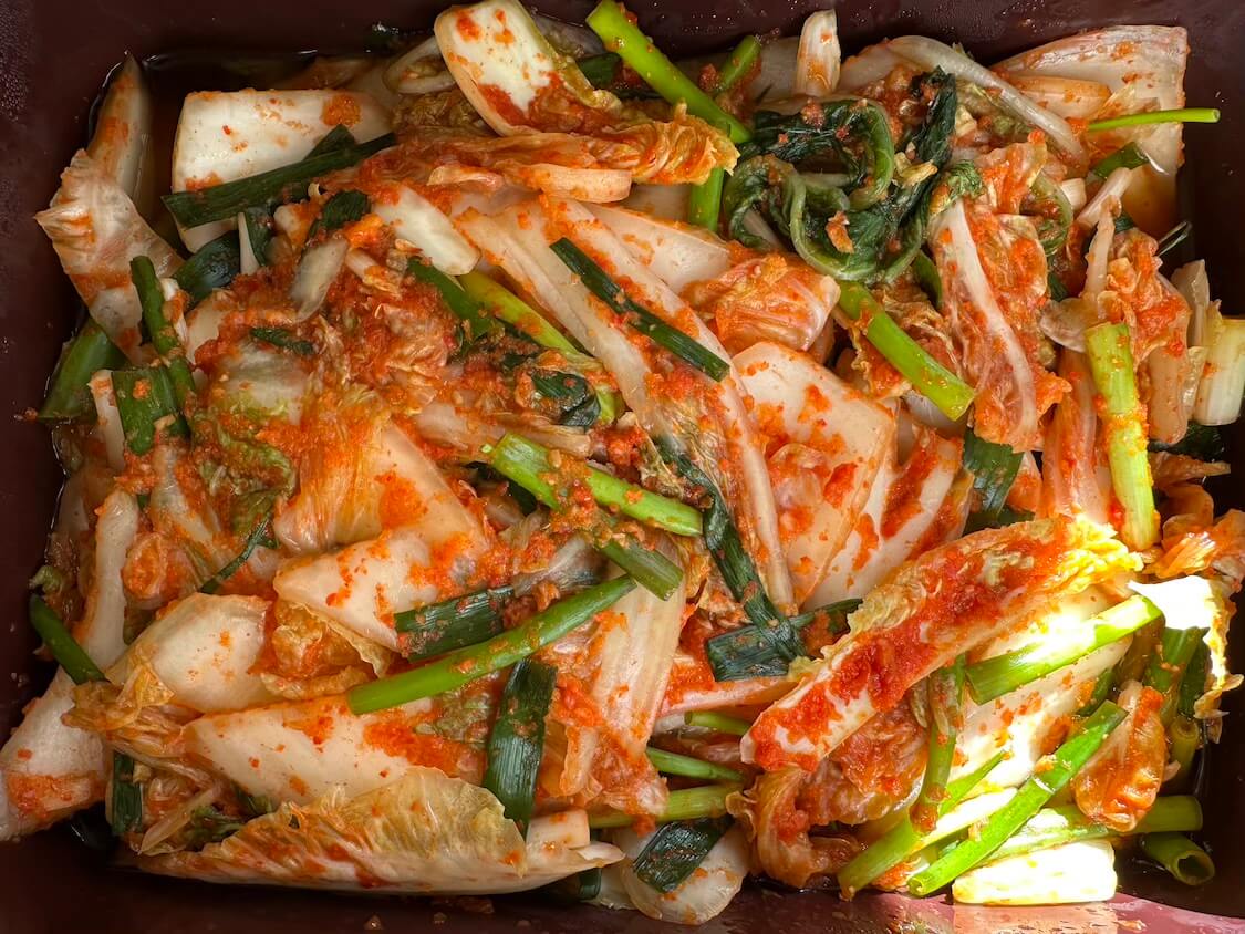 白菜1/2株でお手軽自家製キムチ。辛くなく、さっぱりと美味しい作り方