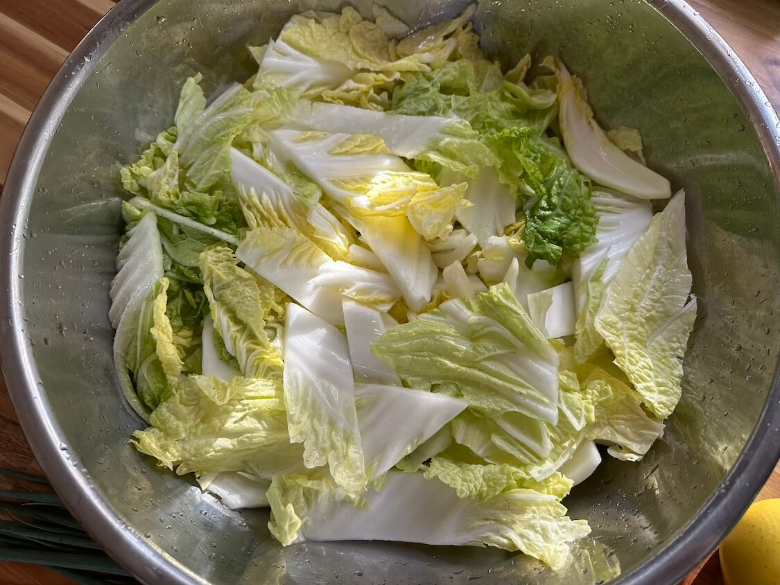 白菜1/2株でお手軽自家製キムチレシピ