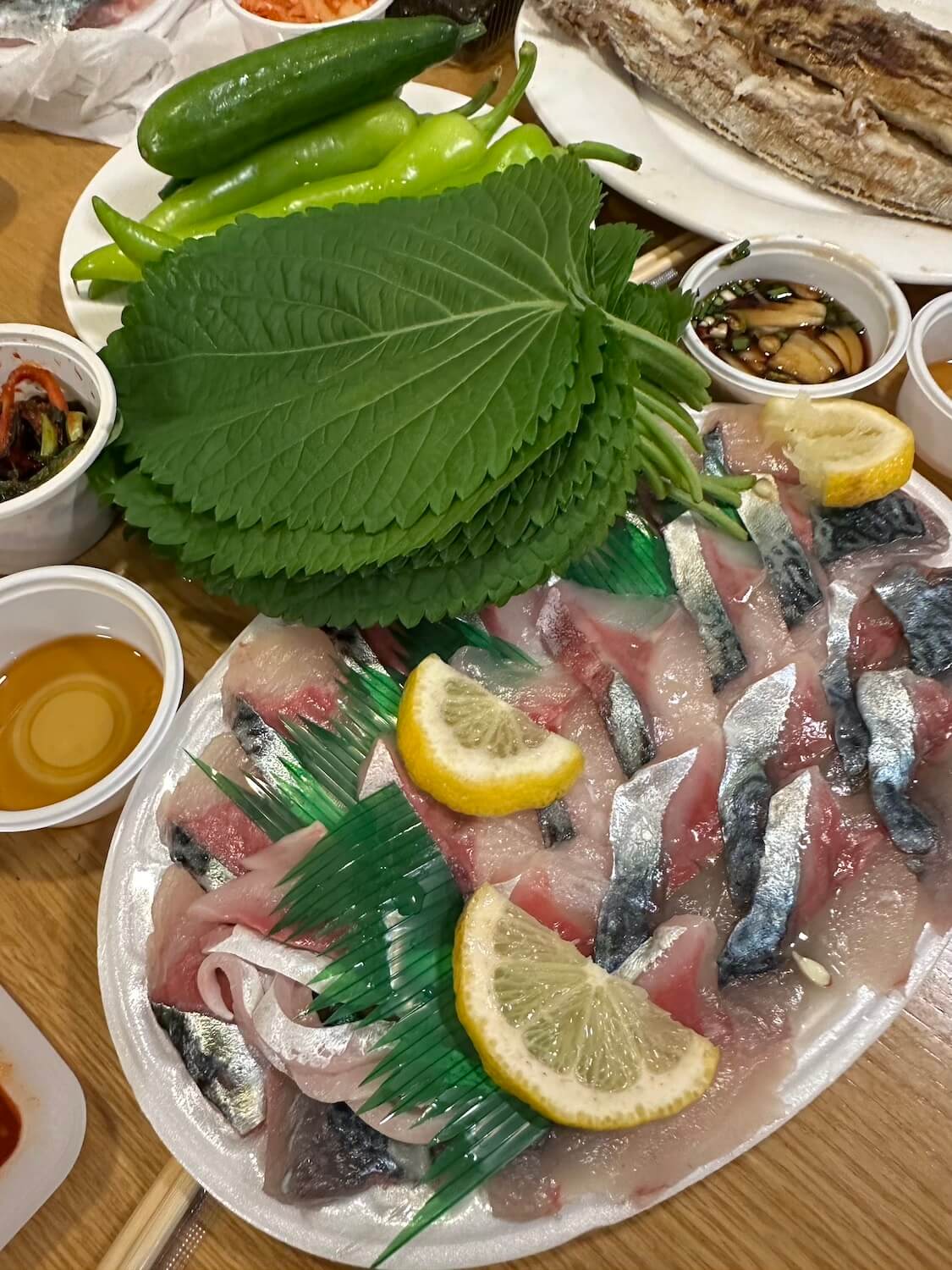 済州島でお刺身