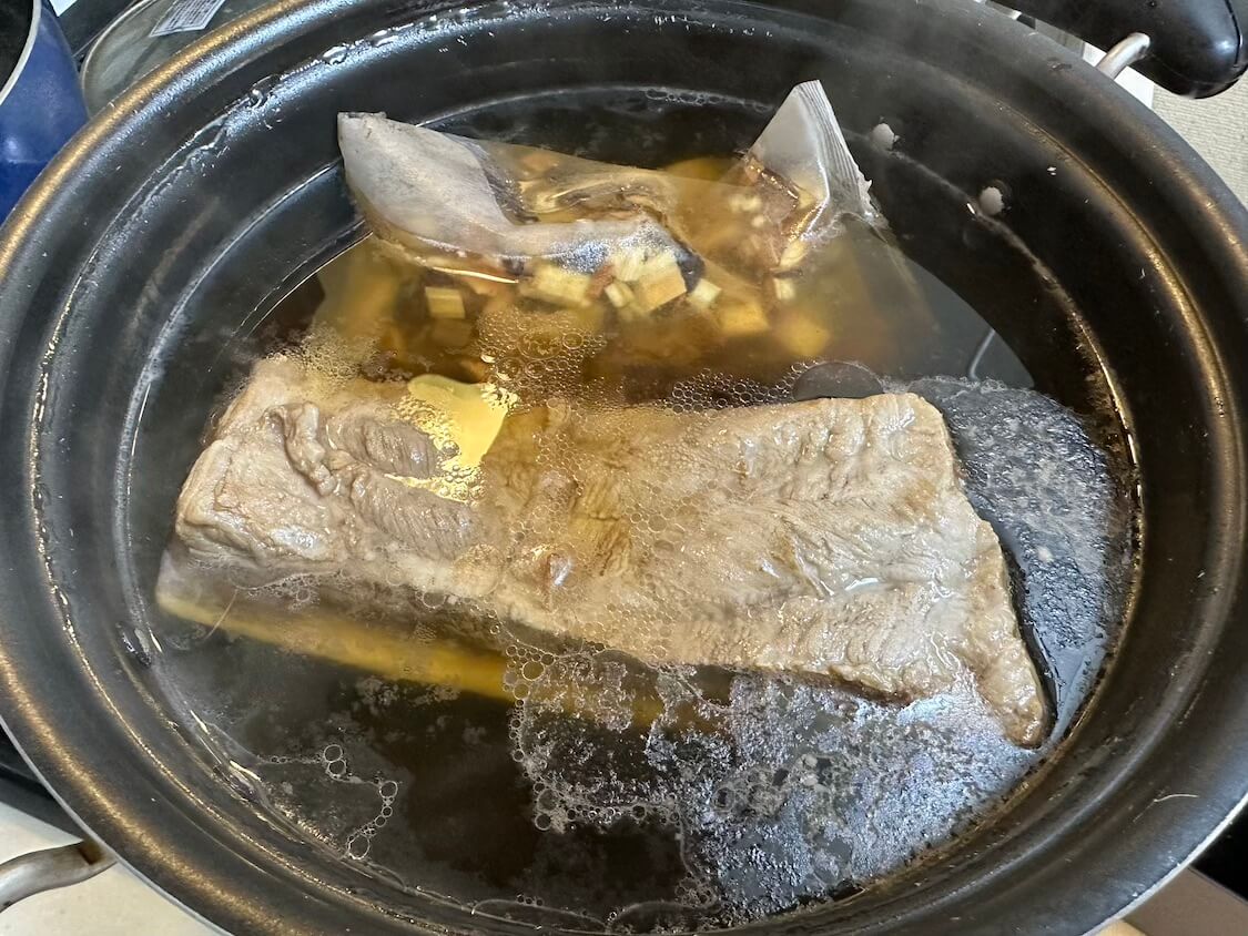 ゆで豚の茹で時間。漢方材料キット(ポッサム)