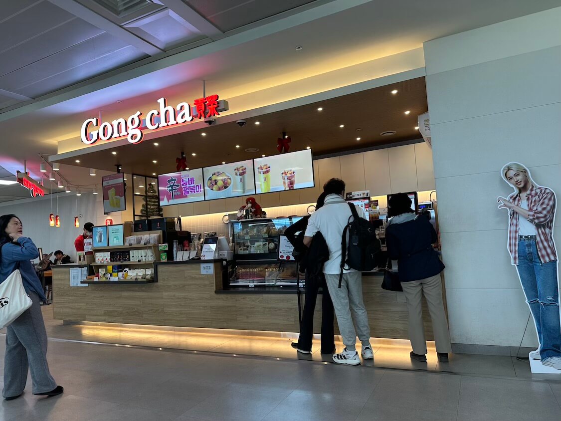 金海空港の国内線でGong cha