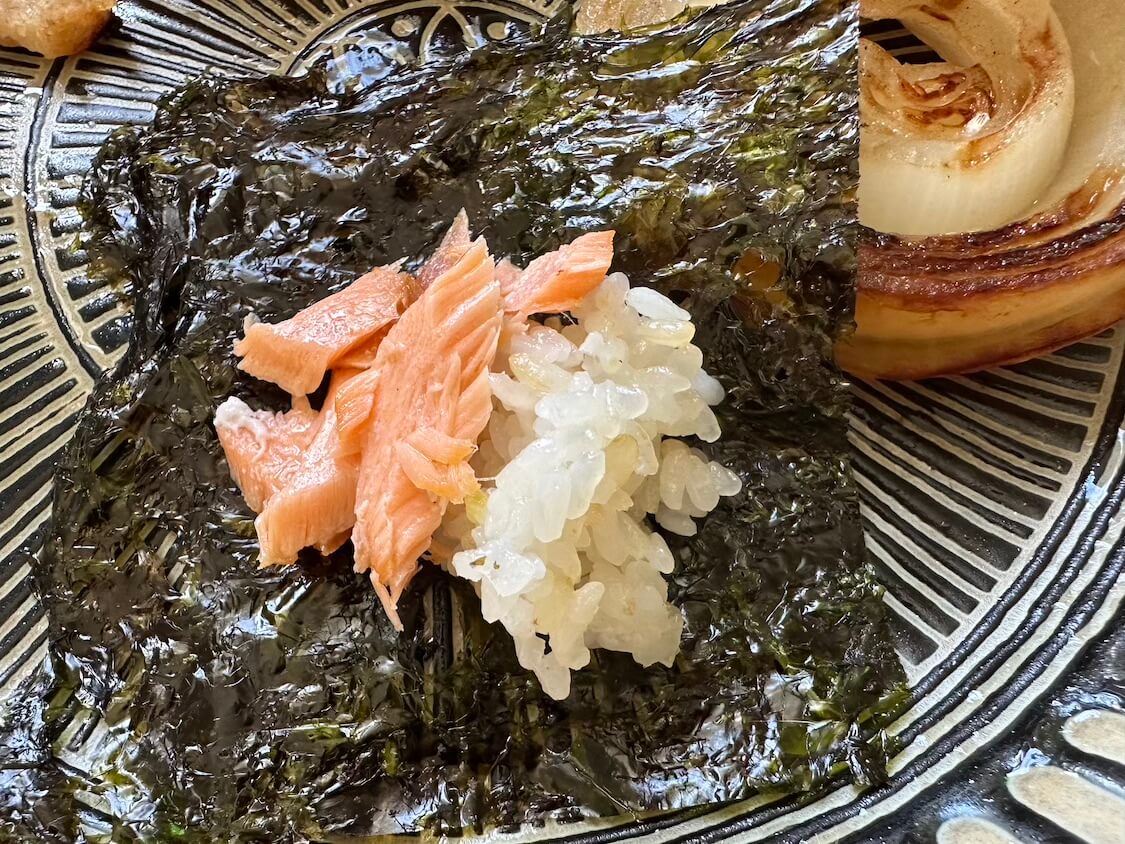 鮭と韓国海苔。韓国ドラマ