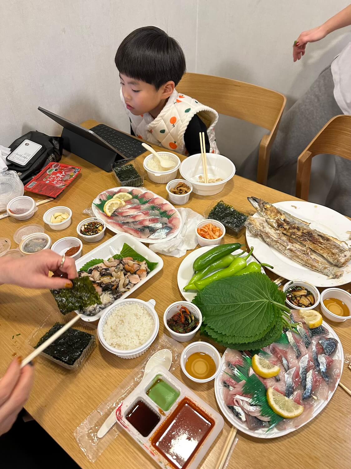 済州島の海鮮でごはん