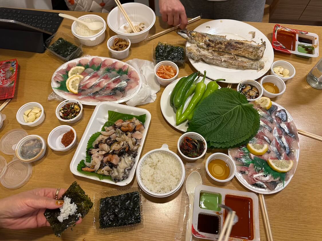 済州島の海鮮でごはん