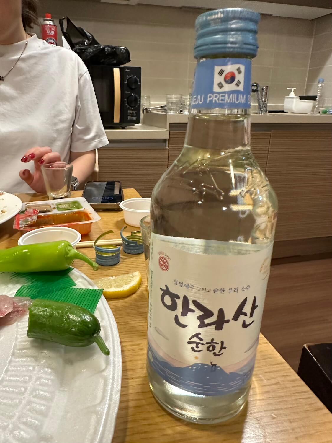 済州島の海鮮でごはん。お酒