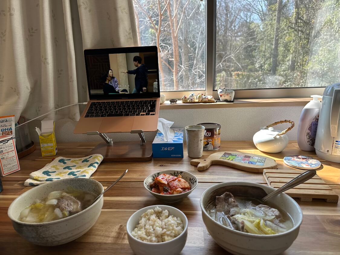 豚スペアリブで作るスタミナ冬野菜スープ。簡単カルビタン。韓国ドラマ