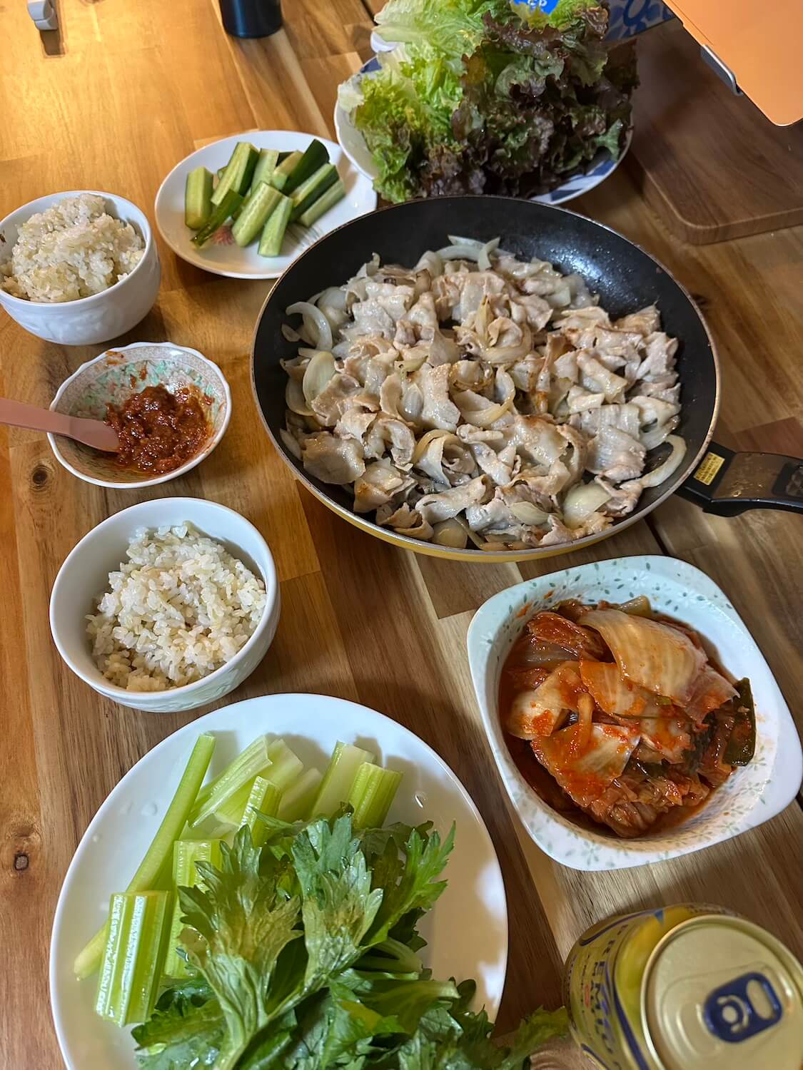 白菜キムチとサムギョプサル