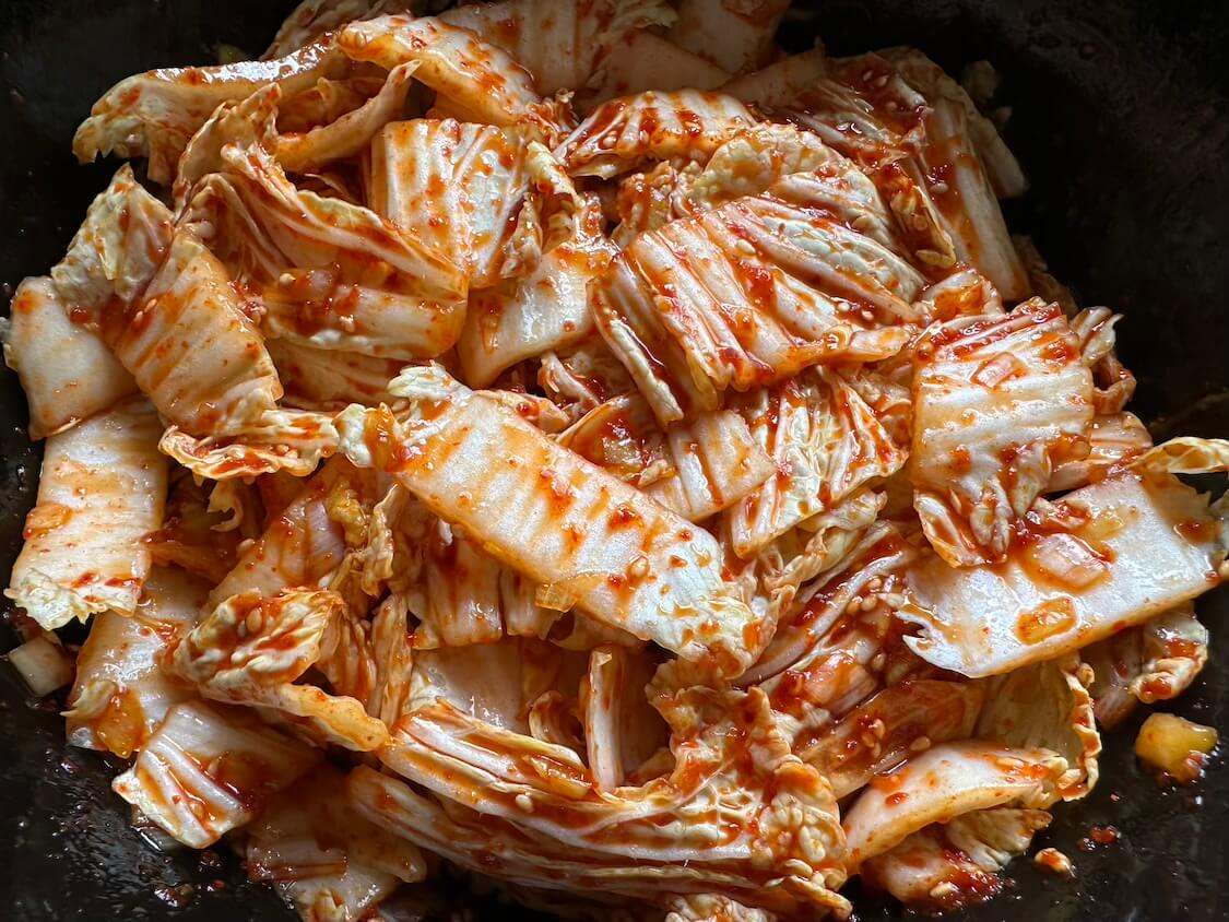 春白菜のポムドンビビンバのレシピ。春白菜のサラダキムチ