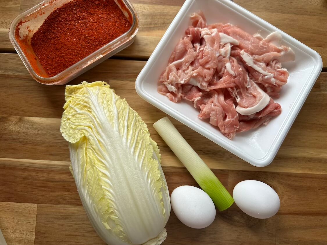 春白菜のポムドンビビンバのレシピ。材料と調味料