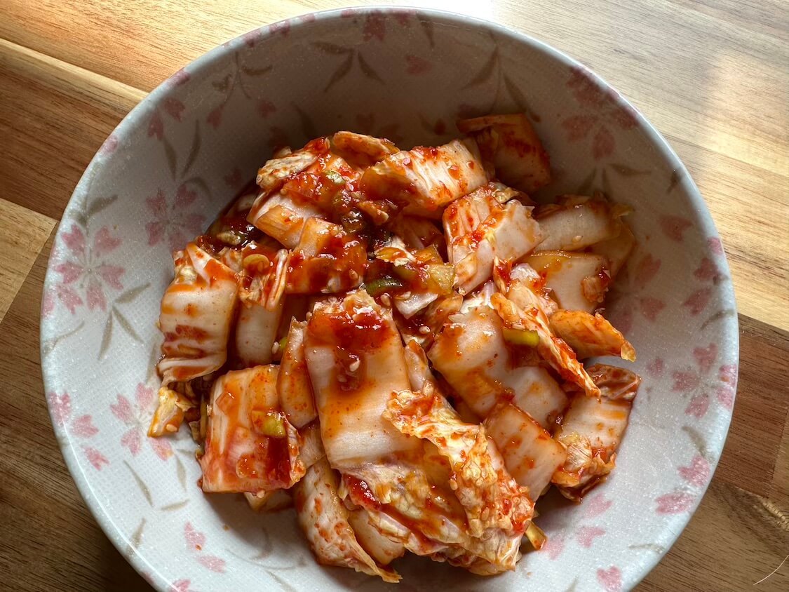 春白菜のポムドンビビンバのレシピ。春白菜のサラダキムチ