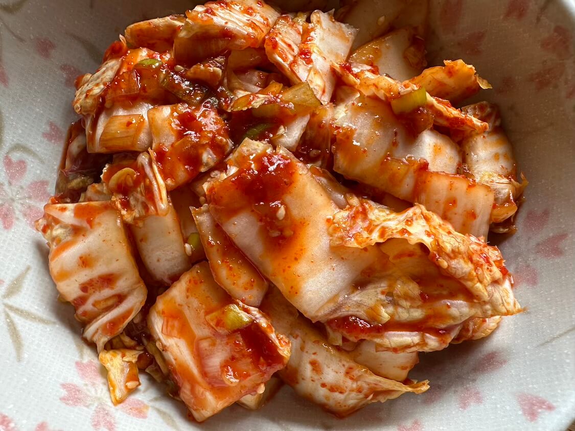 春白菜のポムドンビビンバのレシピ。春白菜のサラダキムチ