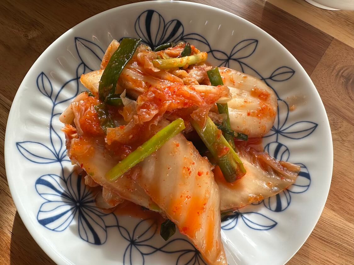 干しダラスープとキムチ