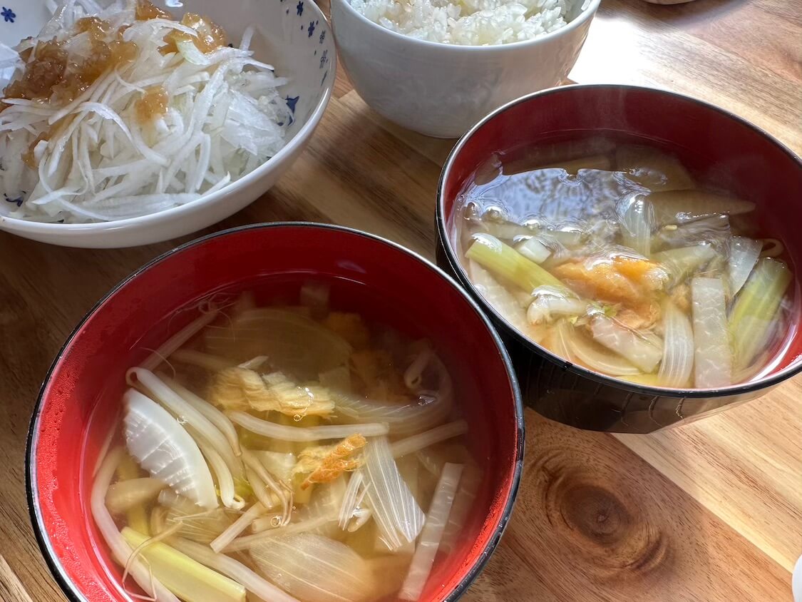 さっぱり味の干しダラスープ