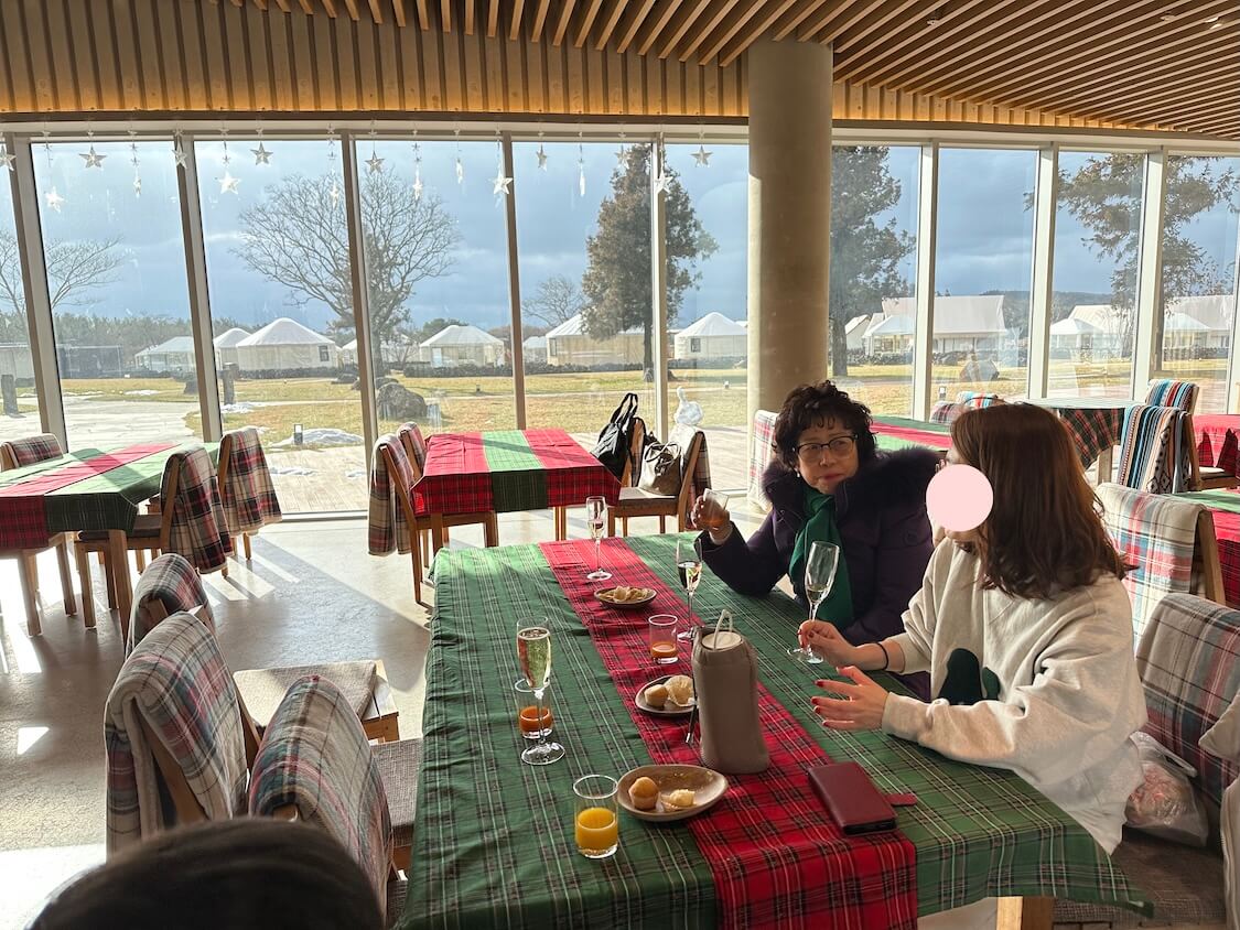 済州島の漢拏山近くの宿でウェルカムドリンク