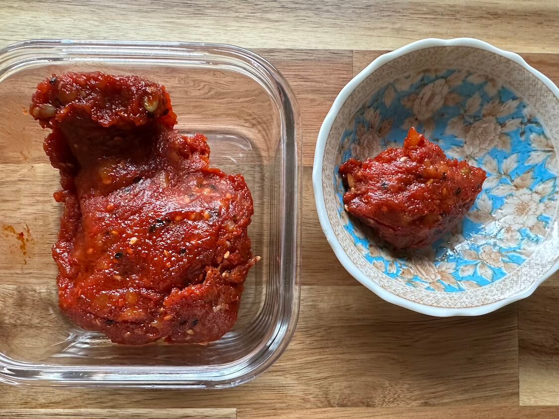 珍しい韓国の塩辛。씨앗젓갈（シアッチョッカル）